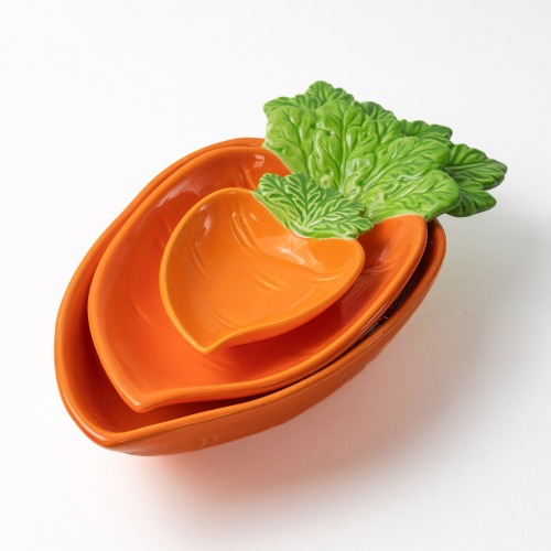 [3p] Vegetable fruit-shaped pottery (carrot)