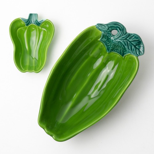 [2p] Vegetable fruit-shaped pottery (pepper paste)