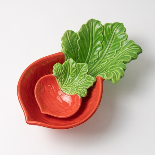 [2p] Vegetable fruit-shaped pottery (red radish)